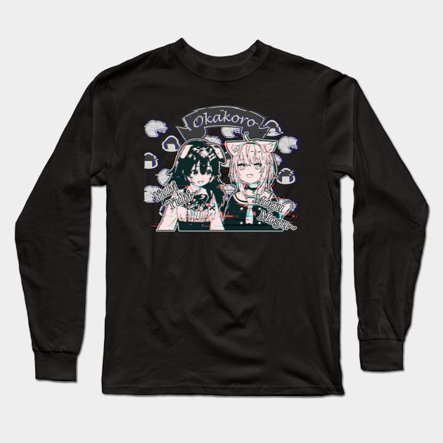 Glitched Okakoro Hololive Long Sleeve T-Shirt by TonaPlancarte